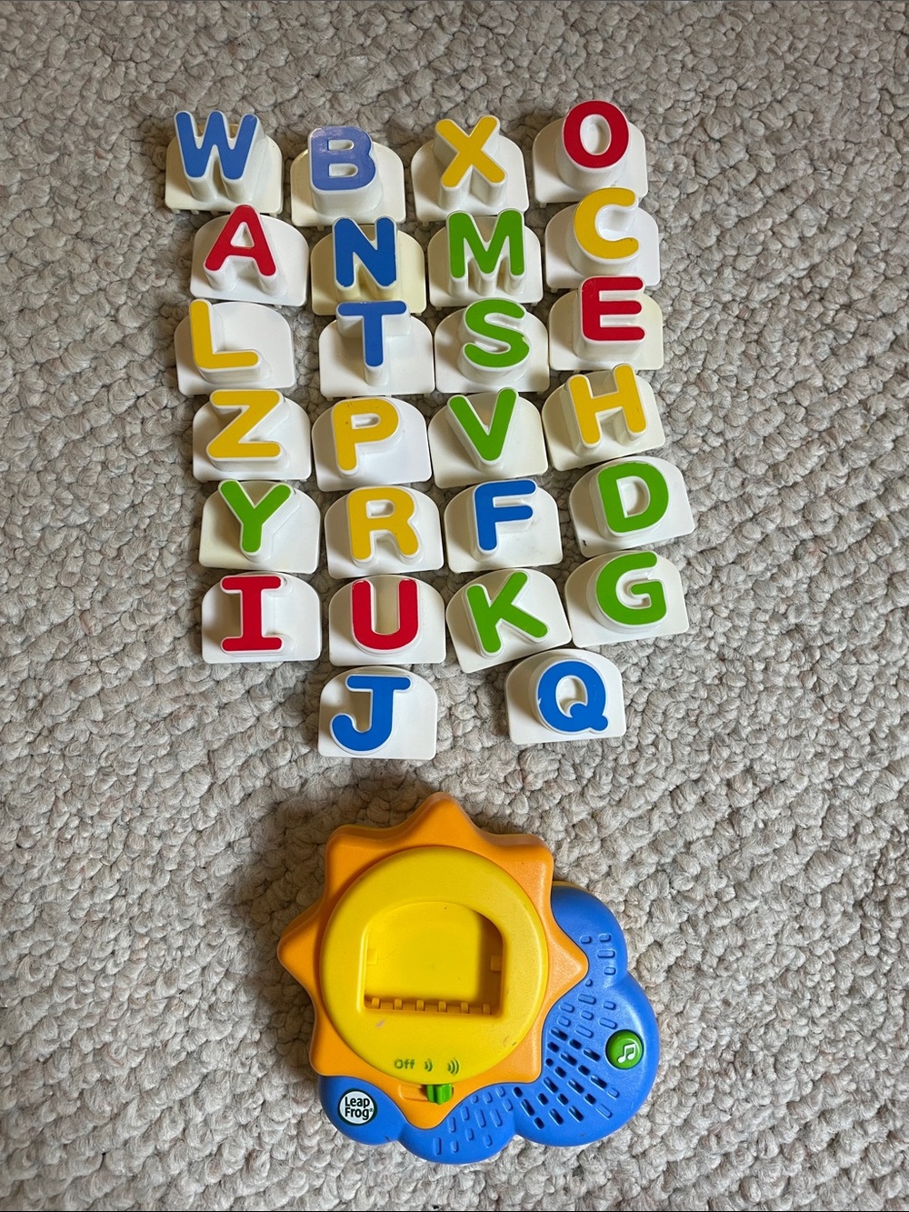 Leap Frog fridge phonics complete Yellow & Blue Alphabet Learning Toy Set